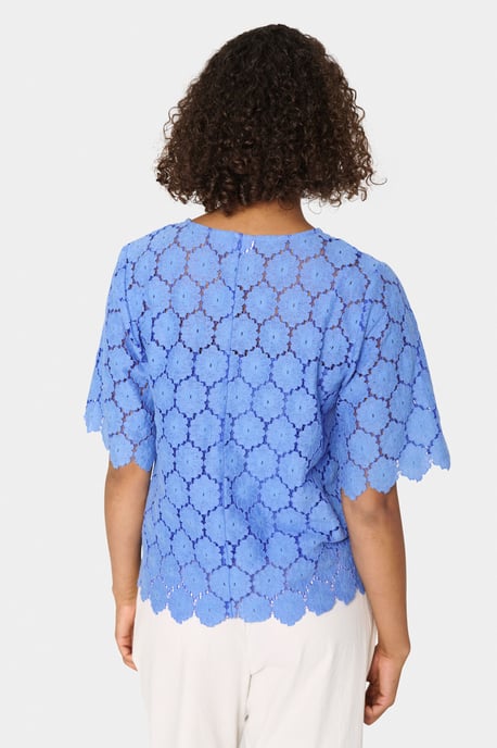 Blouse with short sleeve Loose fit Provence - Image 3