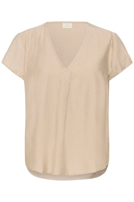 Blouse met korte mouwen Regular fit Feather Grey CC beige - Image 4