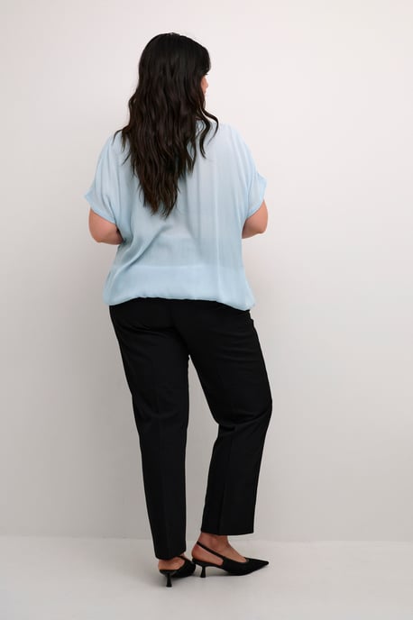 Blouse with short sleeve Loose fit Celestial Blue - Image 2