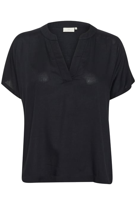 Blouse with short sleeve Regular fit Black Deep - Image 4