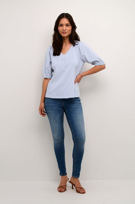 Blouse with short sleeve Casual fit Mazarine Blue - Image 1