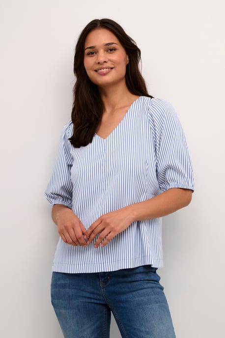 Blouse with short sleeve Casual fit Mazarine Blue - Image 2