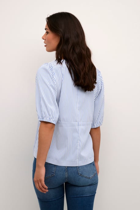 Blouse with short sleeve Casual fit Mazarine Blue - Image 3