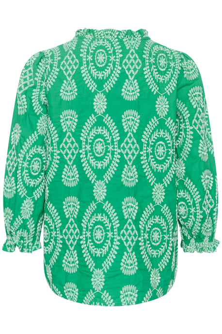 Blouse with short sleeve Casual fit Holly Green - Image 5