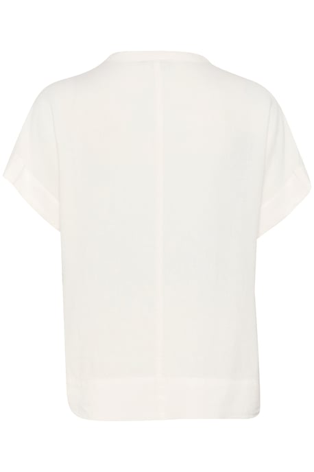 Blouse with short sleeve Loose fit Chalk - Image 5