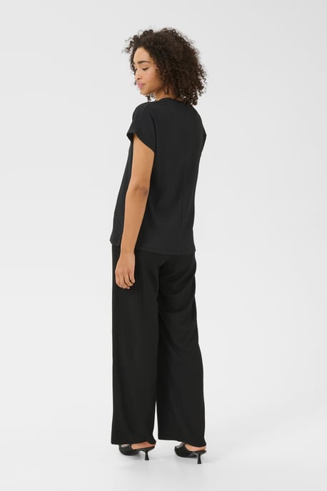 Sleeveless blouse Casual fit Black Deep - Image 2