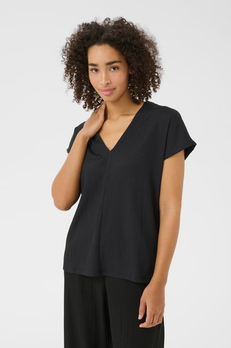 Sleeveless blouse Casual fit Black Deep - Image 3