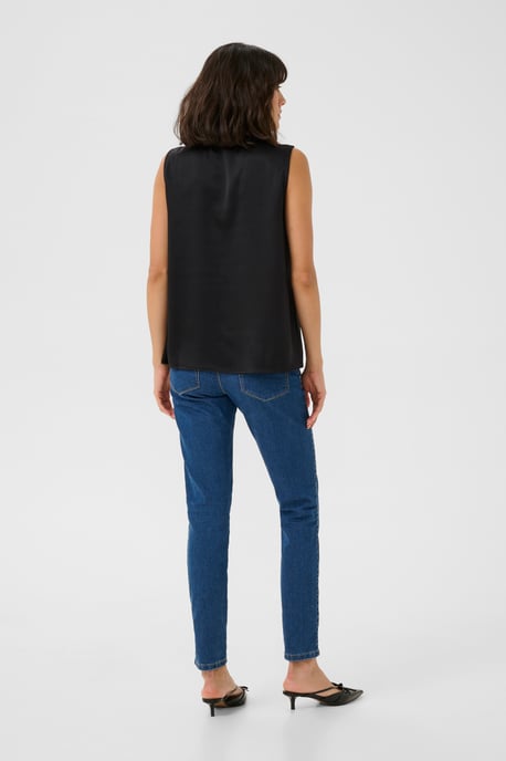 Sleeveless blouse Regular fit Black Deep - Image 2