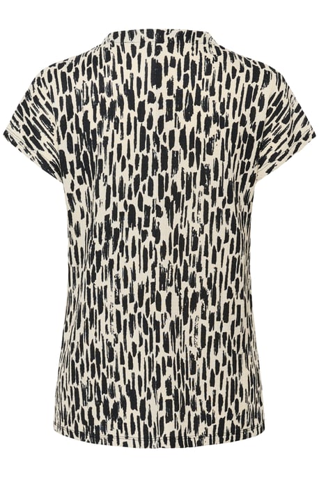 Sleeveless blouse Casual fit Turtledove/Black Paint Print - Image 5