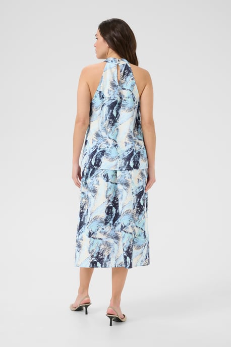 Sleeveless blouse A-Line Blue Organic Print - Image 2