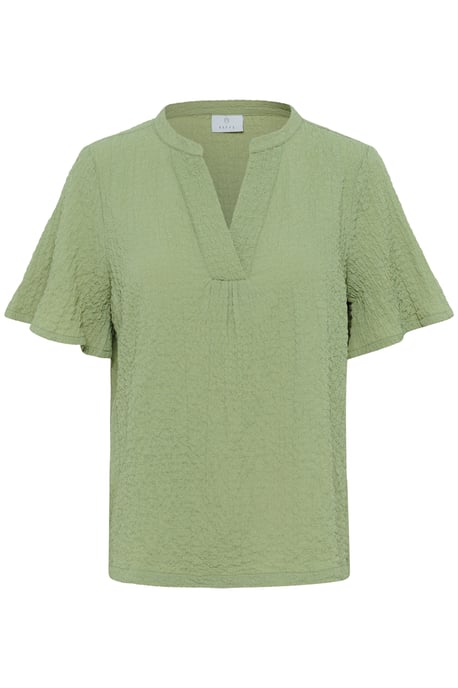 Blouse with short sleeve Regular fit Oil Green - Image 4