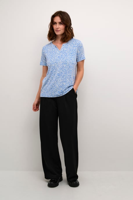 Blouse with short sleeve Regular fit Ultramatine/Feather Gray Dot - Image 1