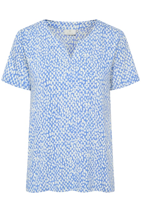 Blouse with short sleeve Regular fit Ultramatine/Feather Gray Dot - Image 4