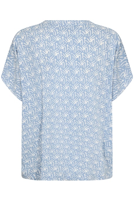Blouse with short sleeve Regular fit Blue/Moonstruck Print - Image 5