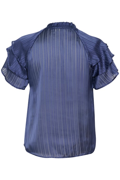 Blouse with short sleeve Regular fit Blue Indigo - Image 5