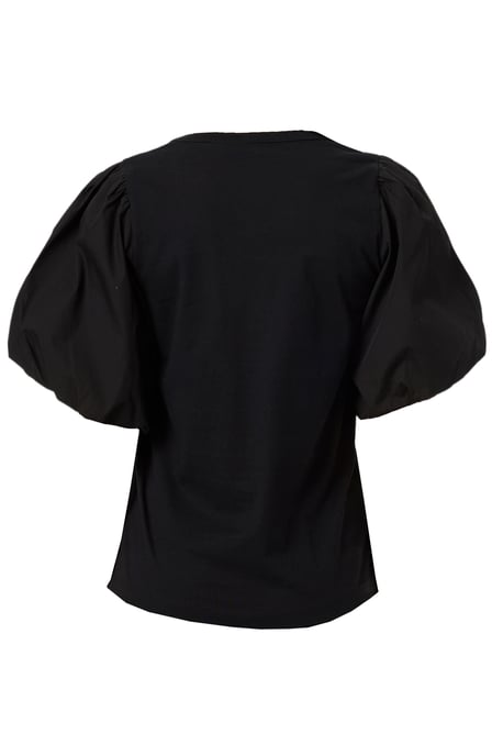 Blouse with short sleeve Regular fit Black - Image 5