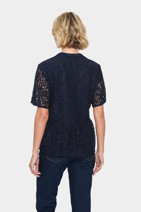 Blouse with short sleeve Regular fit Night Sky - Image 5