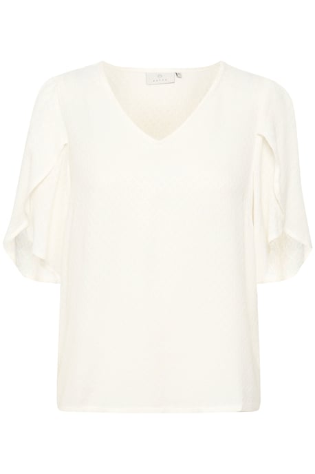 Blouse with short sleeve Loose fit Chalk - Image 3