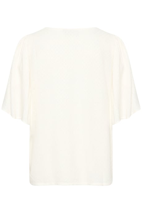 Blouse with short sleeve Loose fit Chalk - Image 4