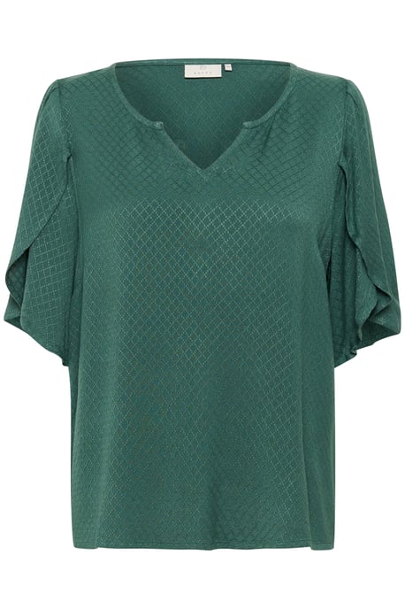 Blouse met korte mouwen Loose fit Garden Topiary green - Image 4