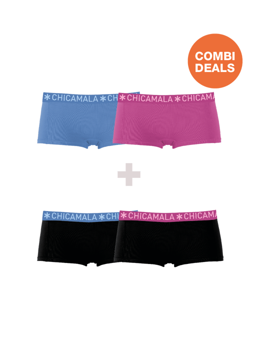Chicamala Girls Underwear - 4 pack - Girls Boxershorts - Image 1