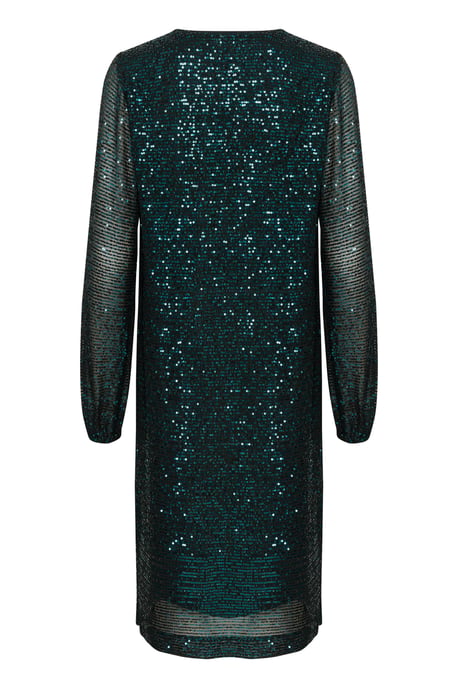 Jersey dress A-shape Dark Green Sequin - Image 5