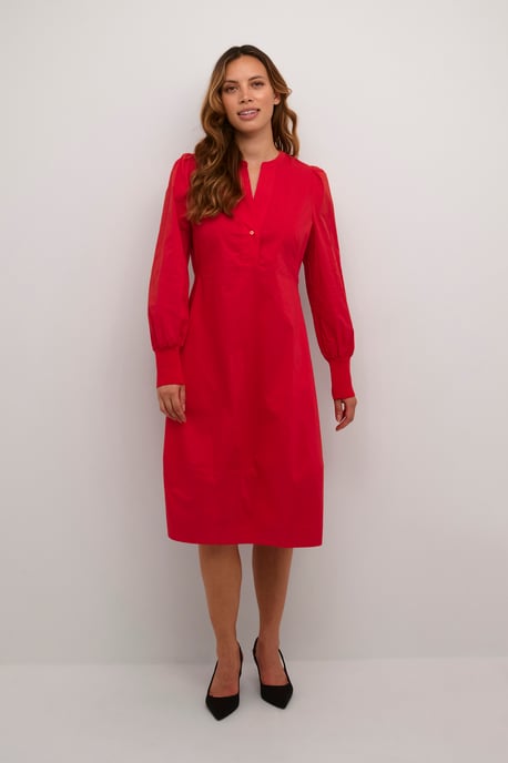 Dress Feminine Silhouette Fiery Red - Image 1