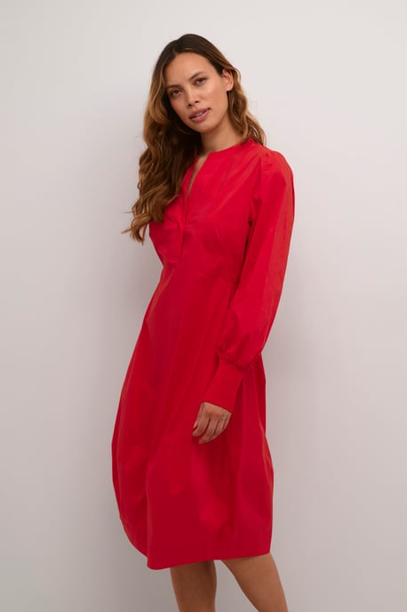 Dress Feminine Silhouette Fiery Red - Image 2
