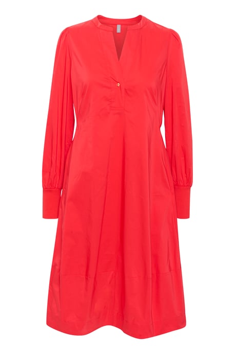 Dress Feminine Silhouette Fiery Red - Image 4