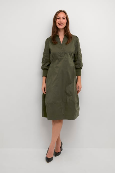 Dress Feminine Silhouette Burnt Olive - Image 2