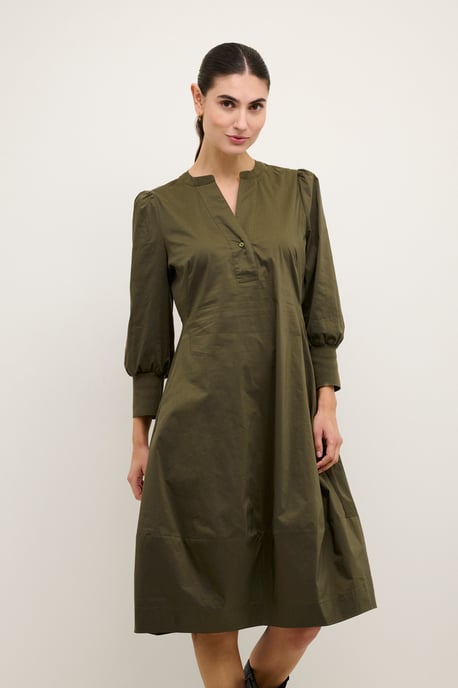 Dress Feminine Silhouette Burnt Olive - Image 3
