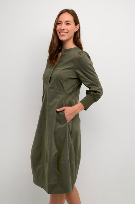 Dress Feminine Silhouette Burnt Olive - Image 4