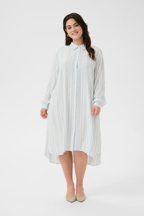 Jurk Loose fit Chalk/Soft Chambray Stripe white blue - Image 1