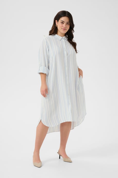 Jurk Loose fit Chalk/Soft Chambray Stripe white blue - Image 2