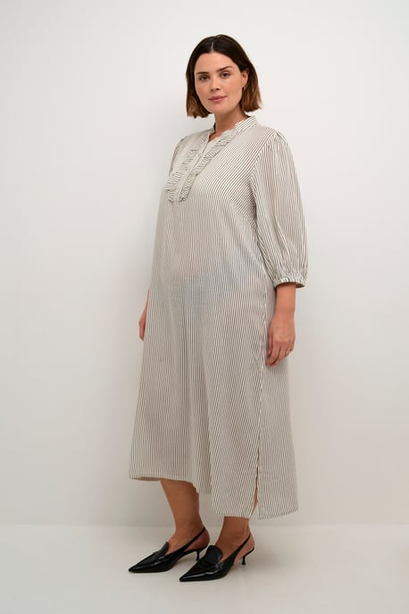 Dress A-shape Turtledove/Black Stripe - Image 2