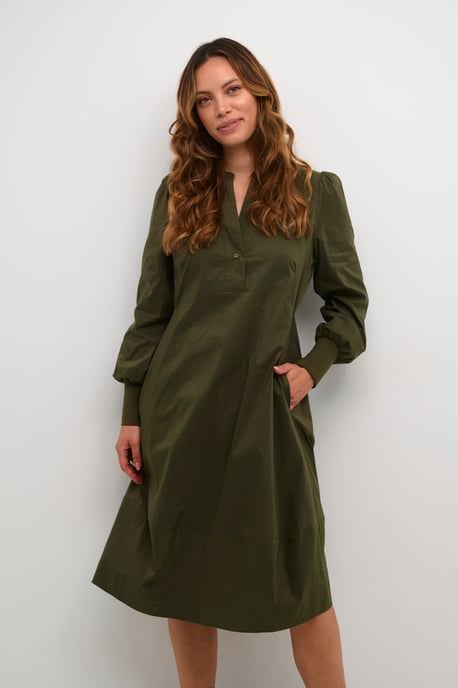 Dress Feminine Silhouette Burnt Olive - Image 2