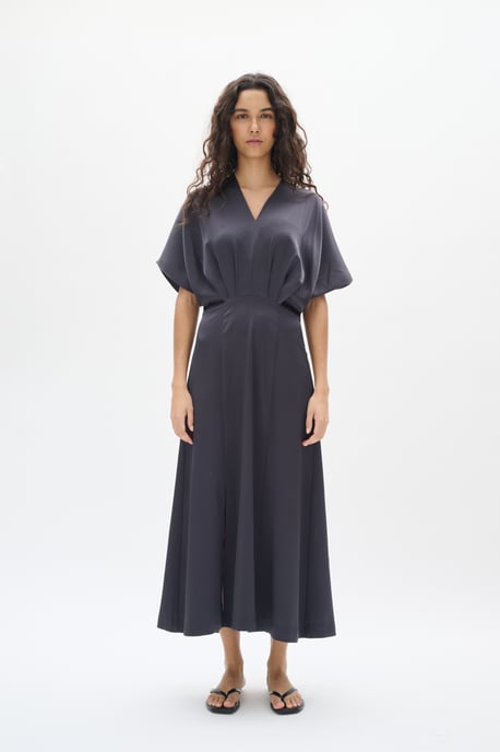Dress Feminine Silhouette Charcoal - Image 4