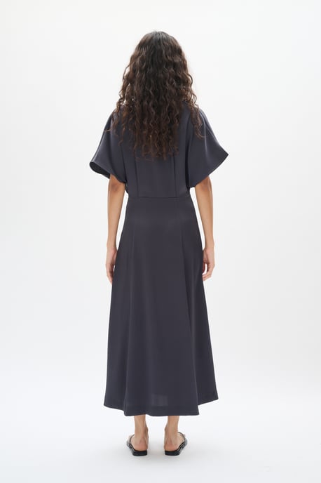 Dress Feminine Silhouette Charcoal - Image 5