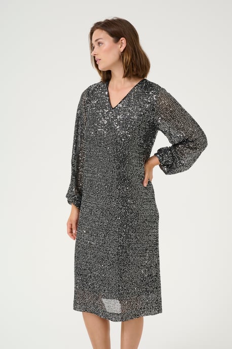 Jersey dress A-shape Silver Sequin - Image 2