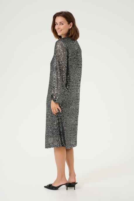 Jersey dress A-shape Silver Sequin - Image 3