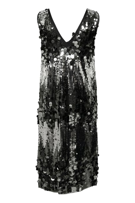 Jersey jurk Straight fit Silver Zig Zag silver - Image 5