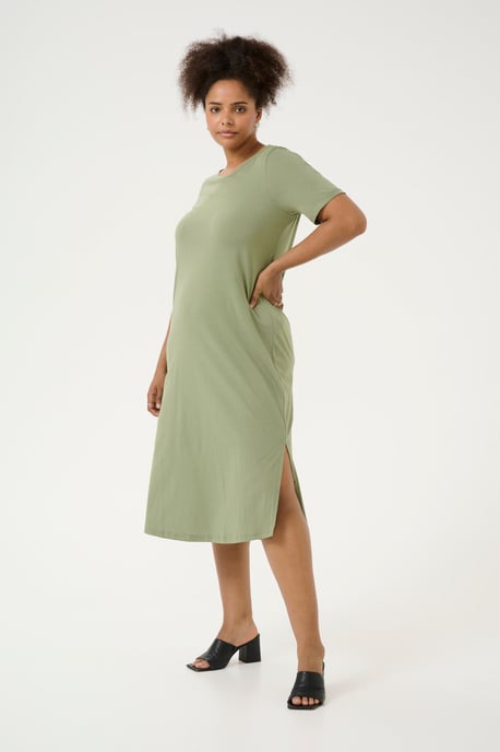 Dress A-shape Oil Green - Image 2