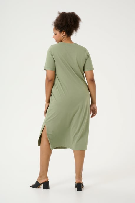 Dress A-shape Oil Green - Image 3