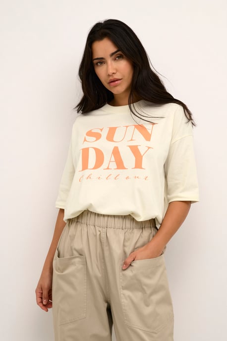 T-shirt Oversize fit Turtledove offwhite - Image 2
