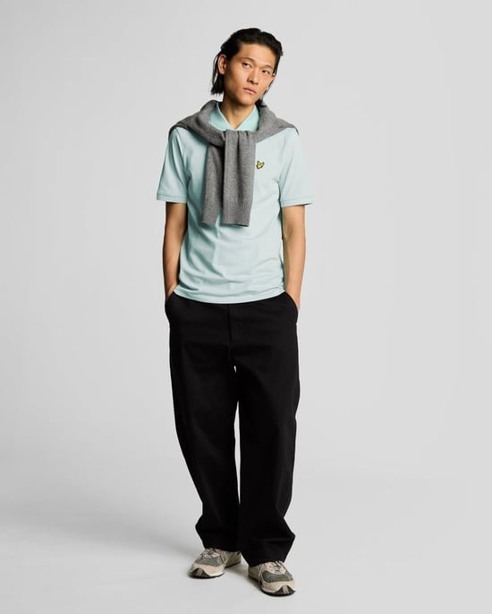 Lyle & Scott Plain Polo Shirt - Green - Image 2