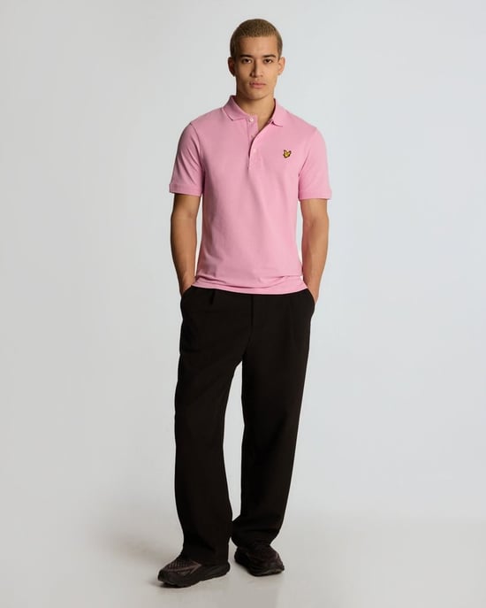 Lyle & Scott Plain Polo Shirt - Pink - Image 2