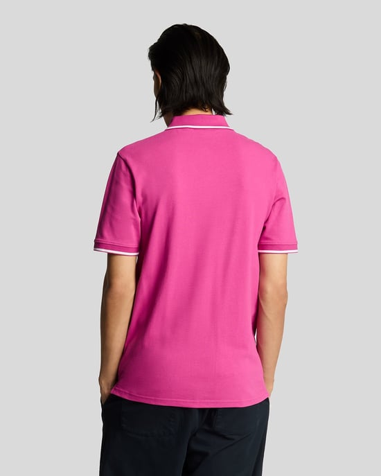 Lyle & Scott Polo Shirt met Tipped - Turquoise - Image 3