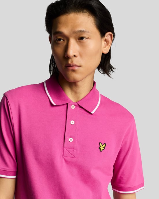 Lyle & Scott Polo Shirt met Tipped - Turquoise - Image 4