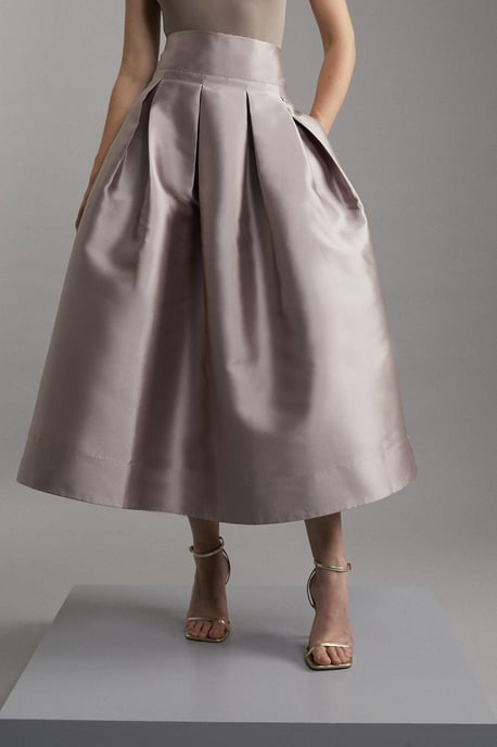 Twill Woven Prom Maxi Skirt - Image 2