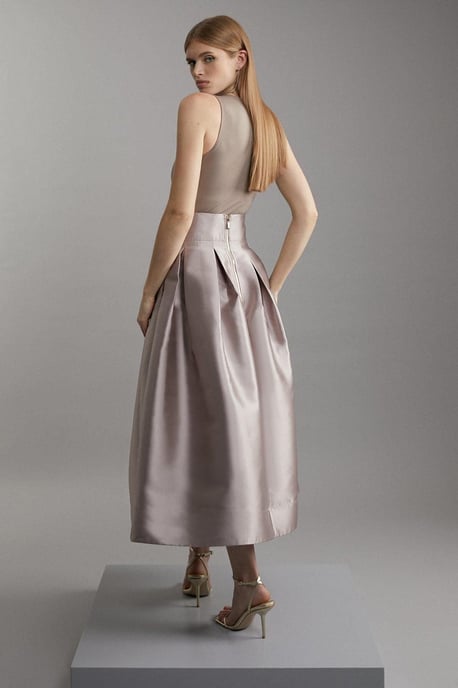Twill Woven Prom Maxi Skirt - Image 5